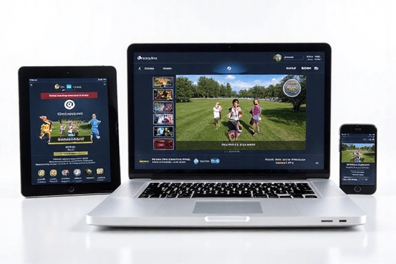Multiple devices showing game